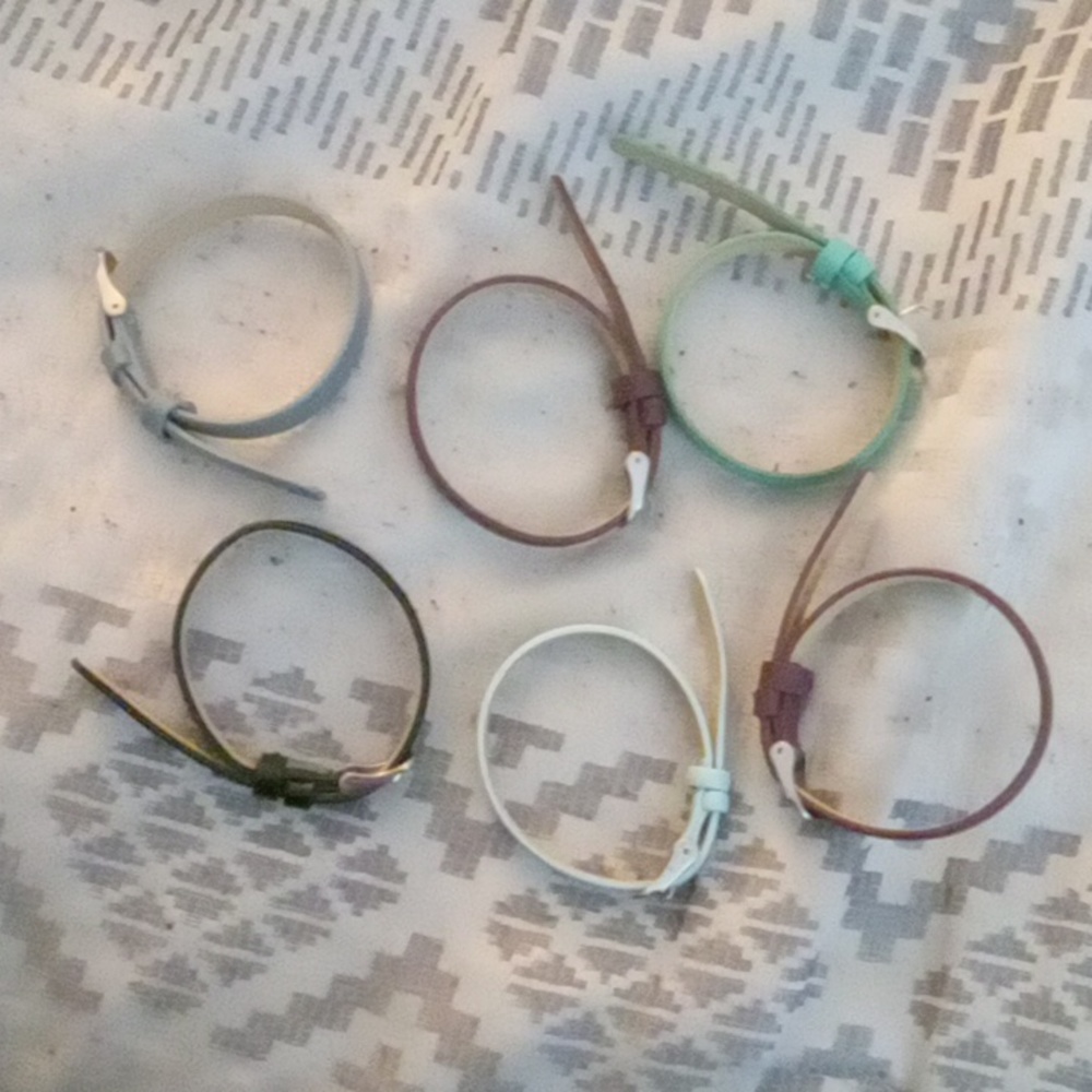 Leather strap bracelets for slide charms